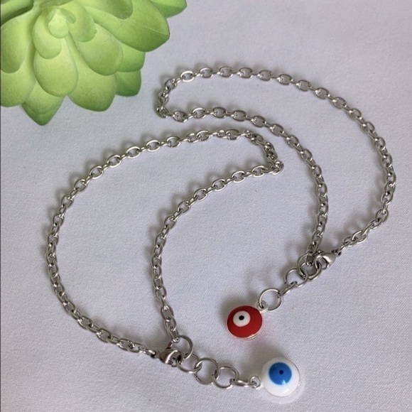 ANKLET Evil Eye Stainless Steel - Picture 1 of 10